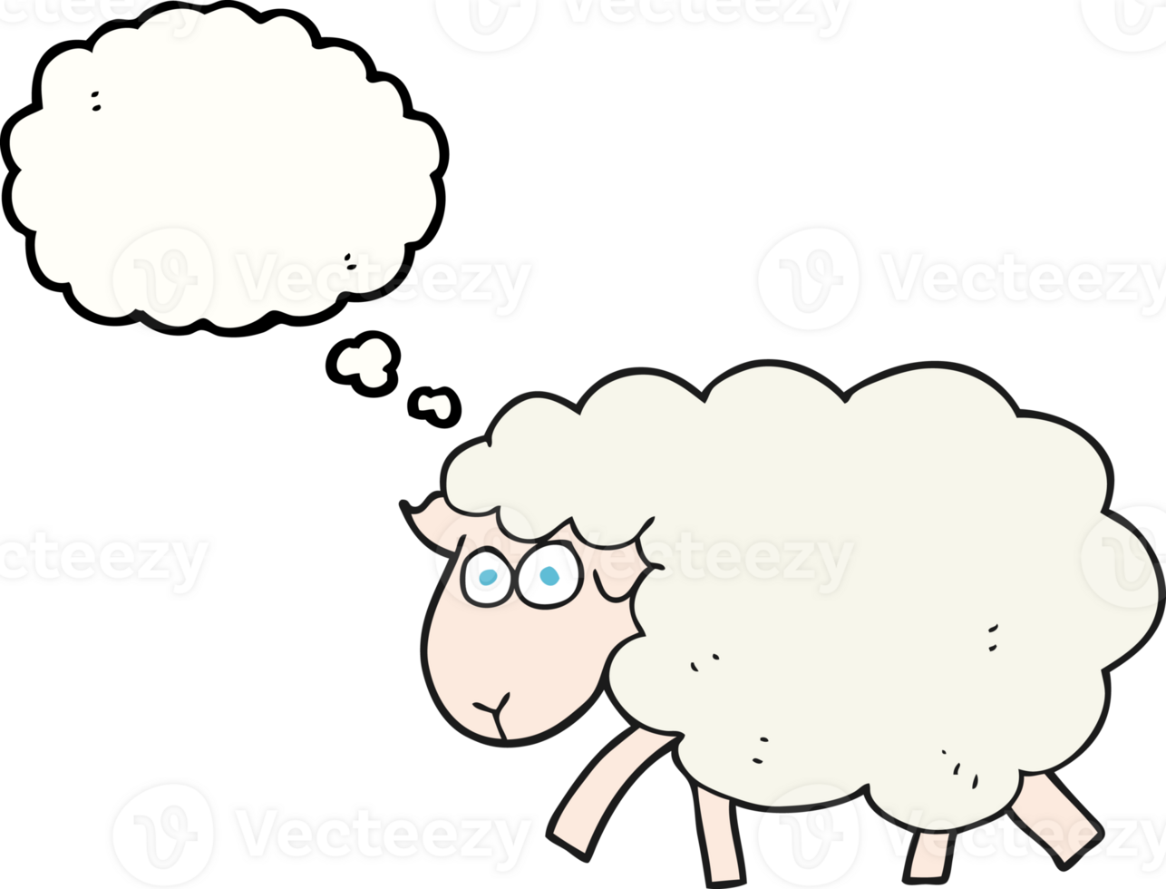 thought bubble cartoon sheep png