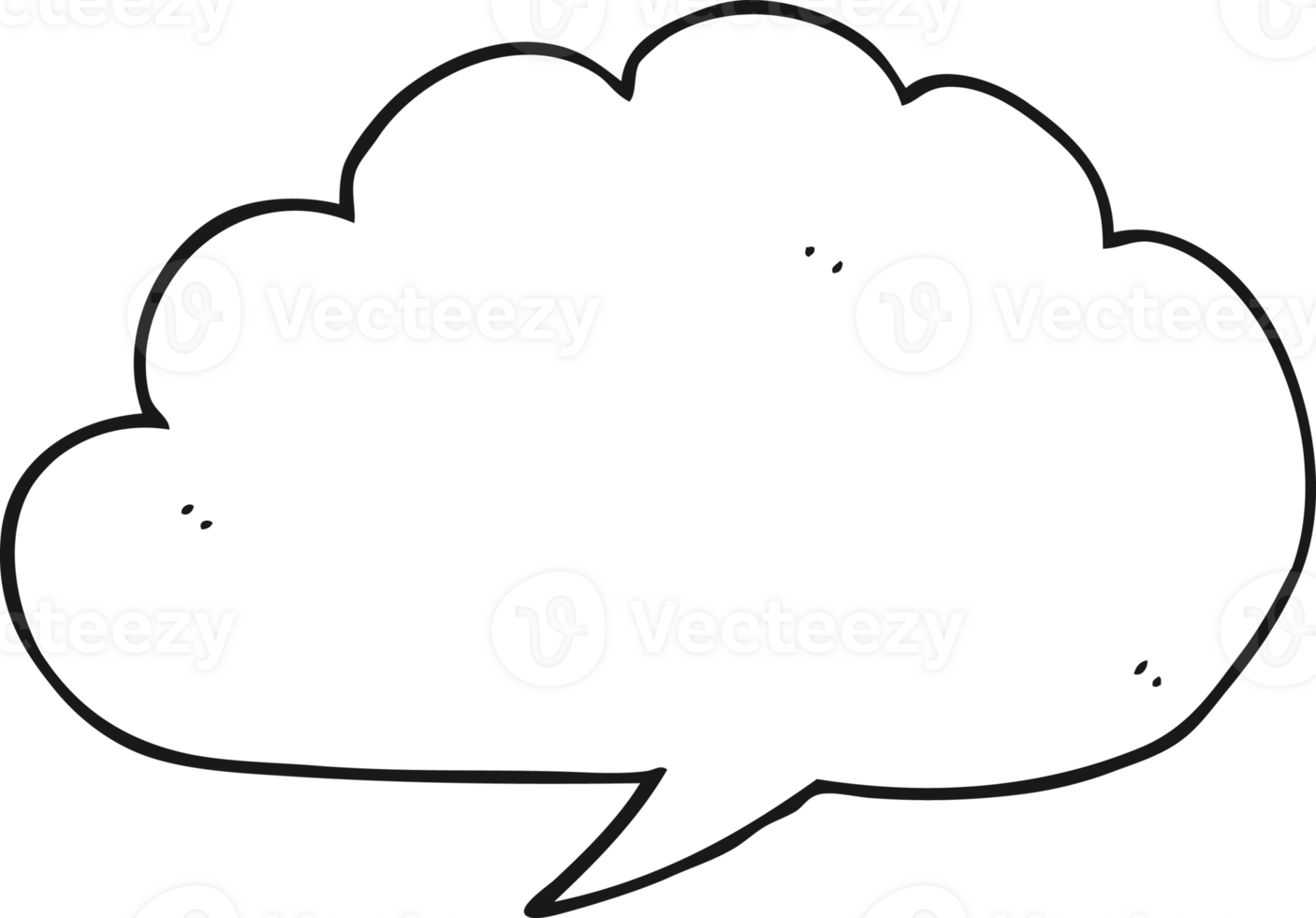 carton cloud speech bubble png