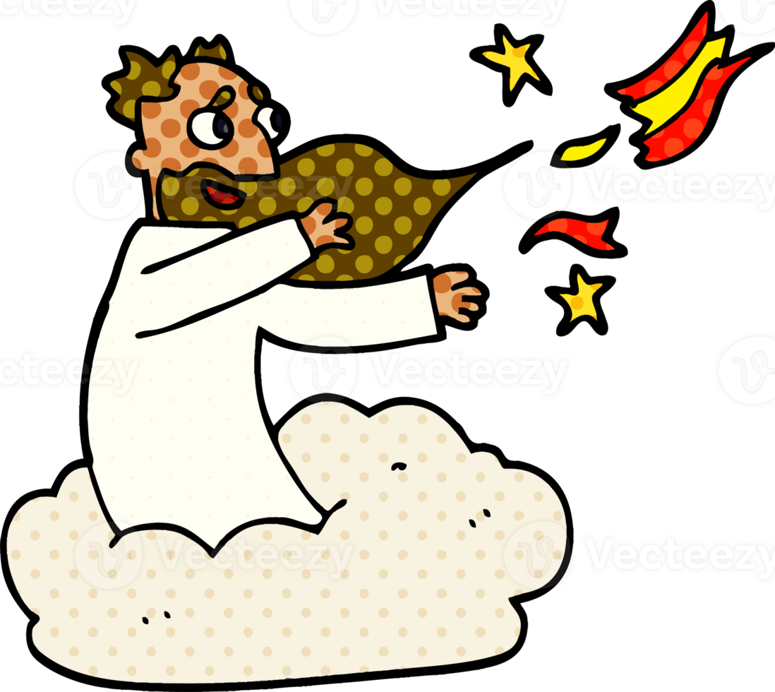 cartoon doodle god creating universe png