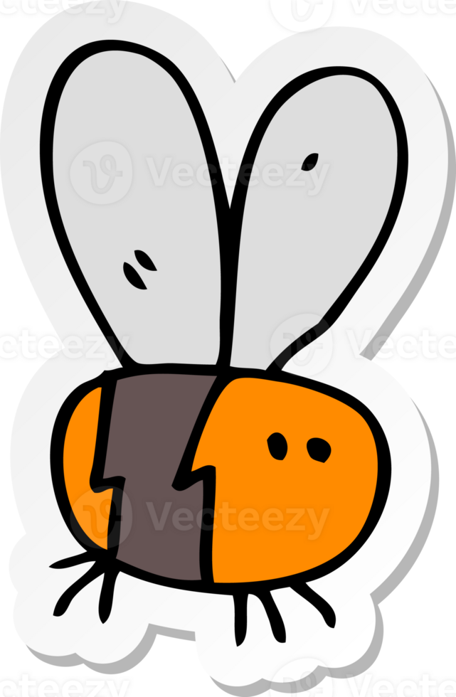 sticker of a cartoon bee png