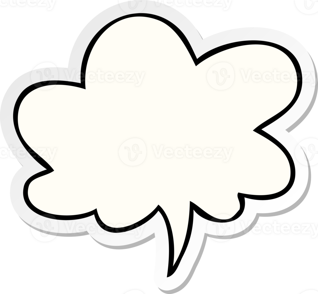 cartoon speech bubble sticker and speech bubble sticker png