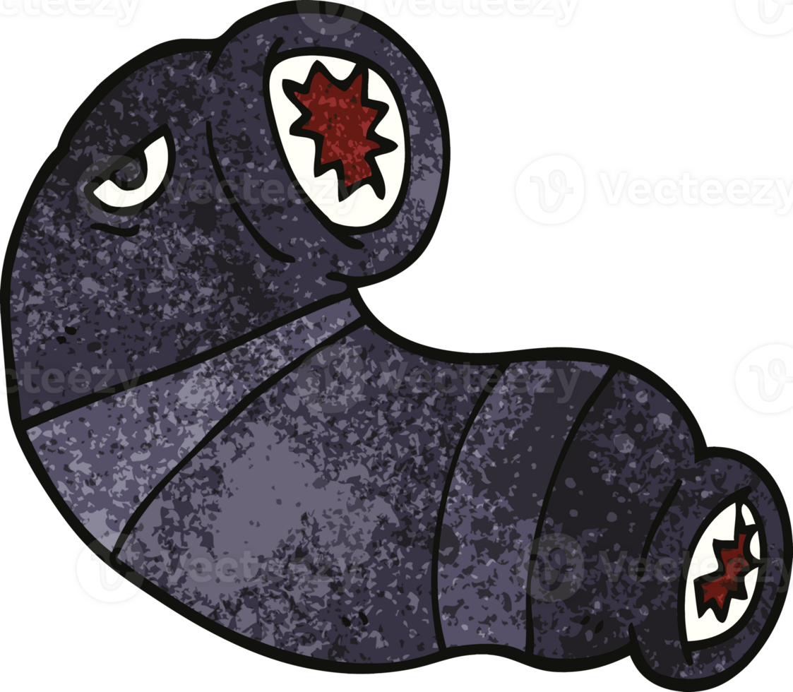 cartoon doodle monster leech png