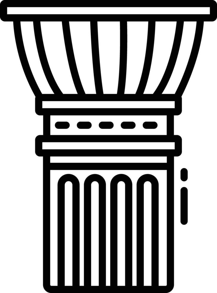 Column outline illustration vector