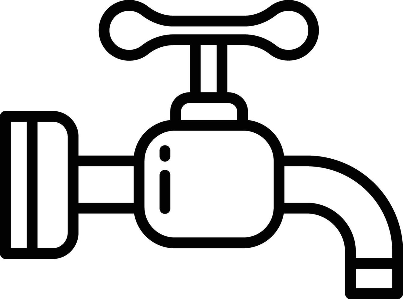 Water Tap outline illustration vector