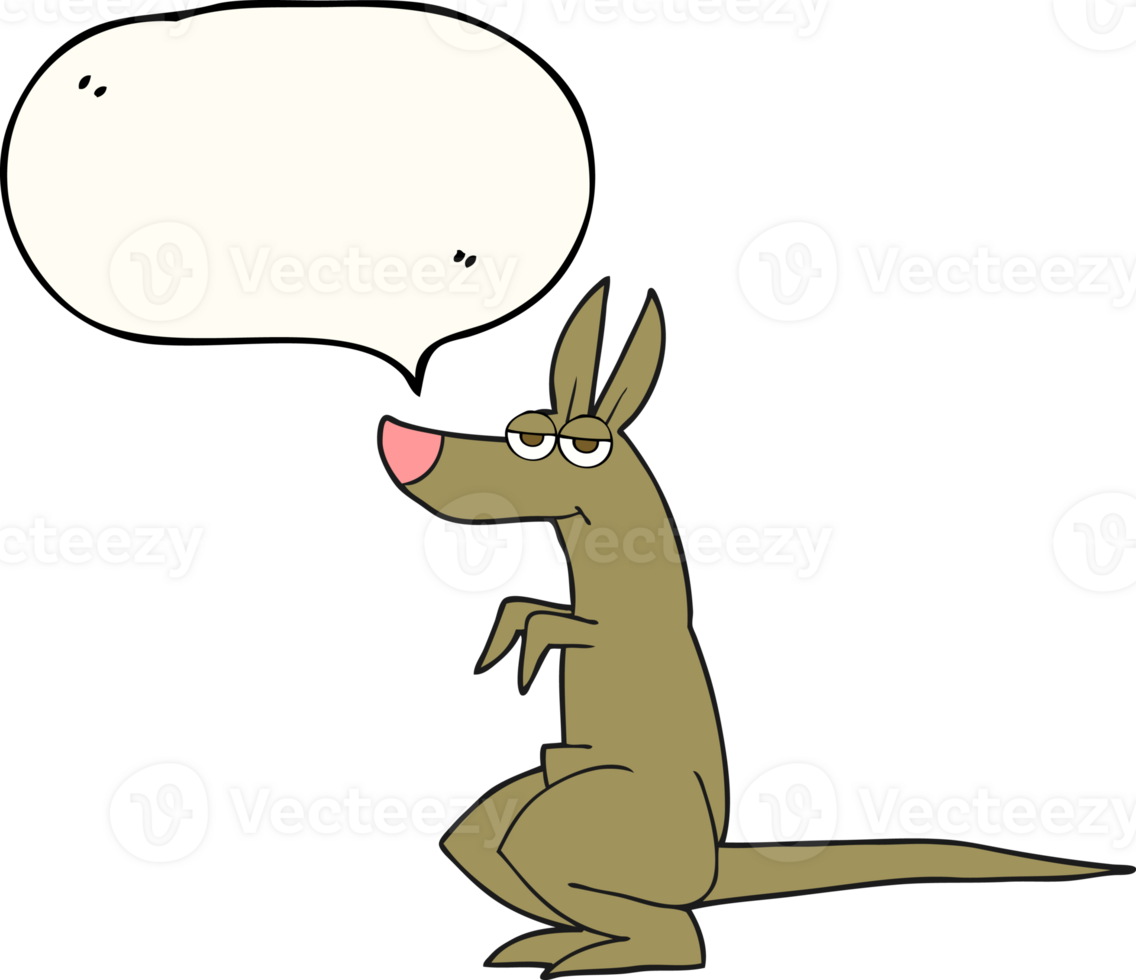 speech bubble cartoon kangaroo png