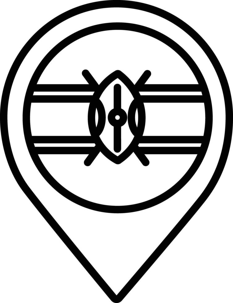 location pointer outline illustration vector