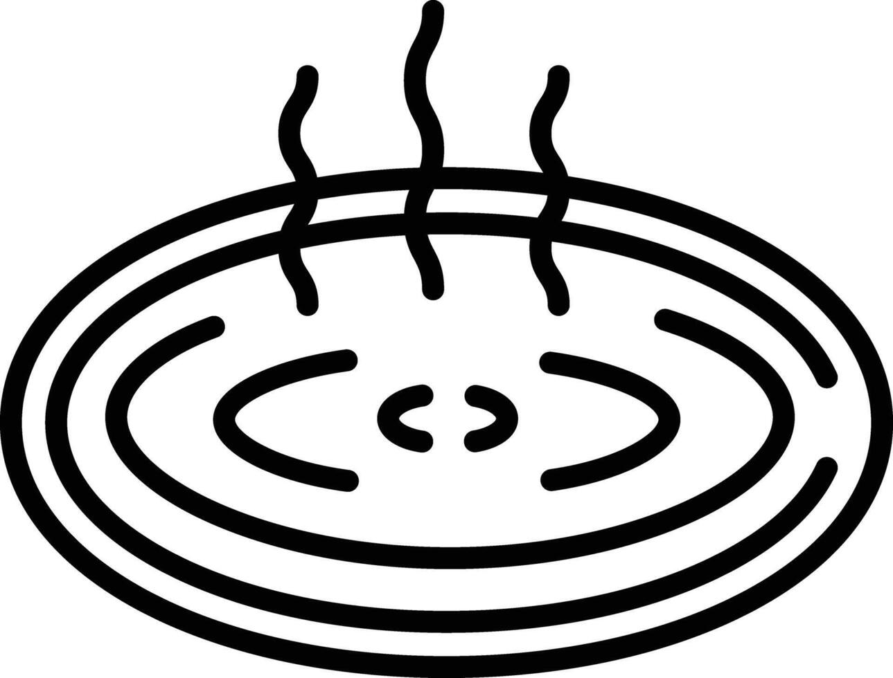 Onsen outline illustration vector