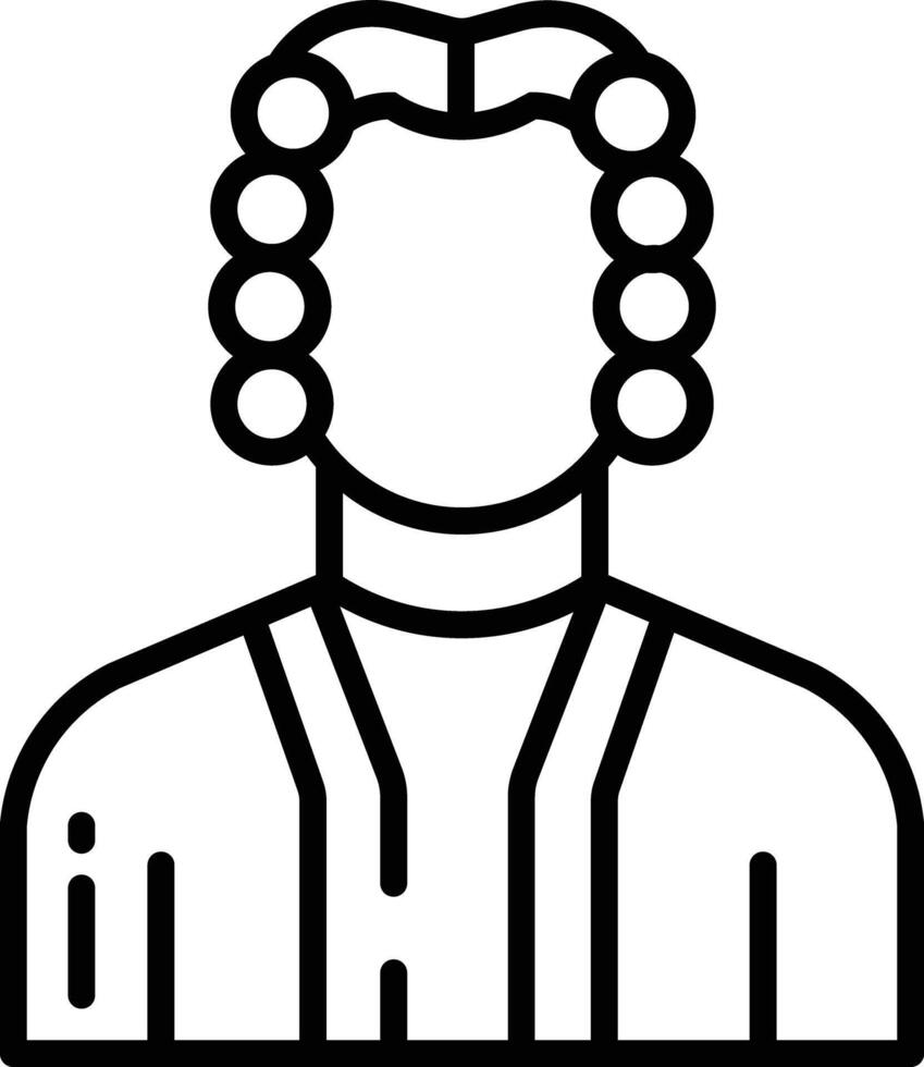 Judge Hammer outline illustration vector