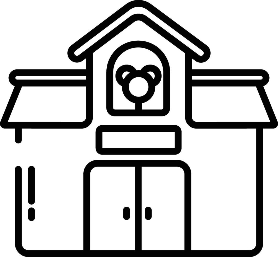 Kindergarten outline illustration vector