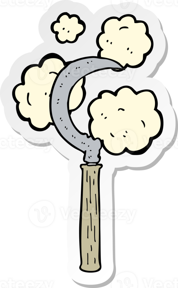 sticker of a cartoon sickle png