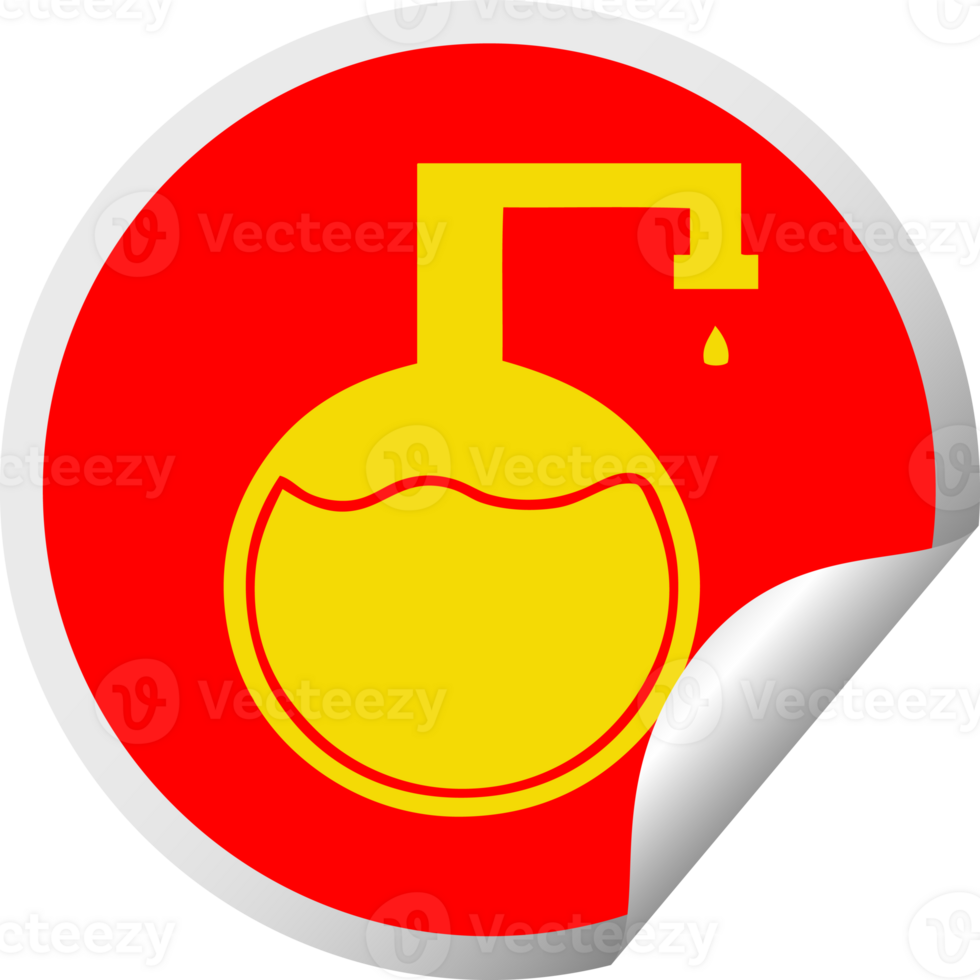 circular peeling sticker cartoon science experiment png