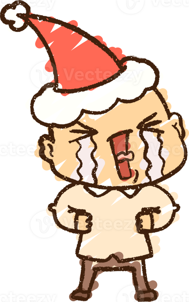Christmas Man Chalk Drawing png