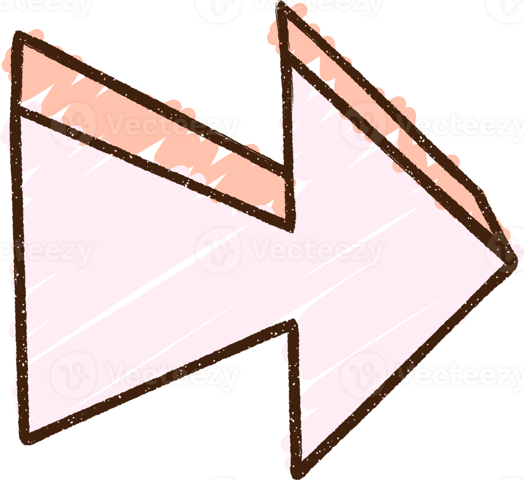 disegno con il gesso della freccia che indica png