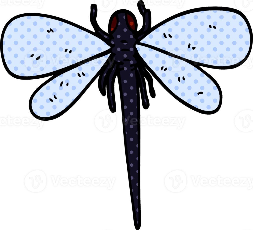 cartoon doodle dragonfly png