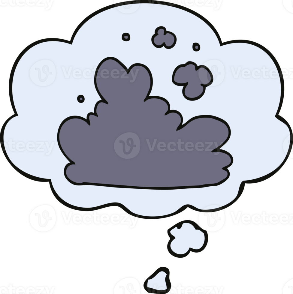cartoon cloud and thought bubble png