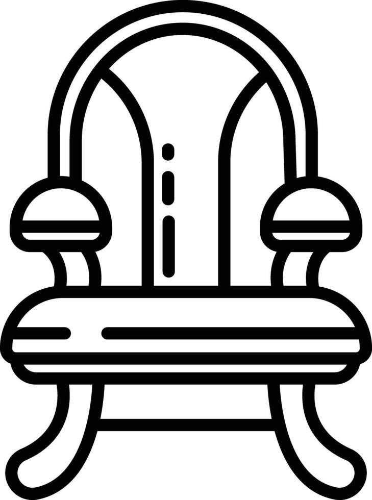 Throne outline illustration vector