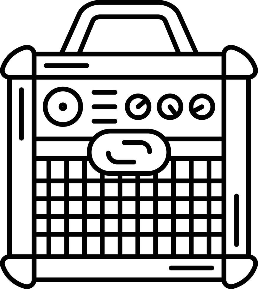 Amplifier Box outline illustration vector