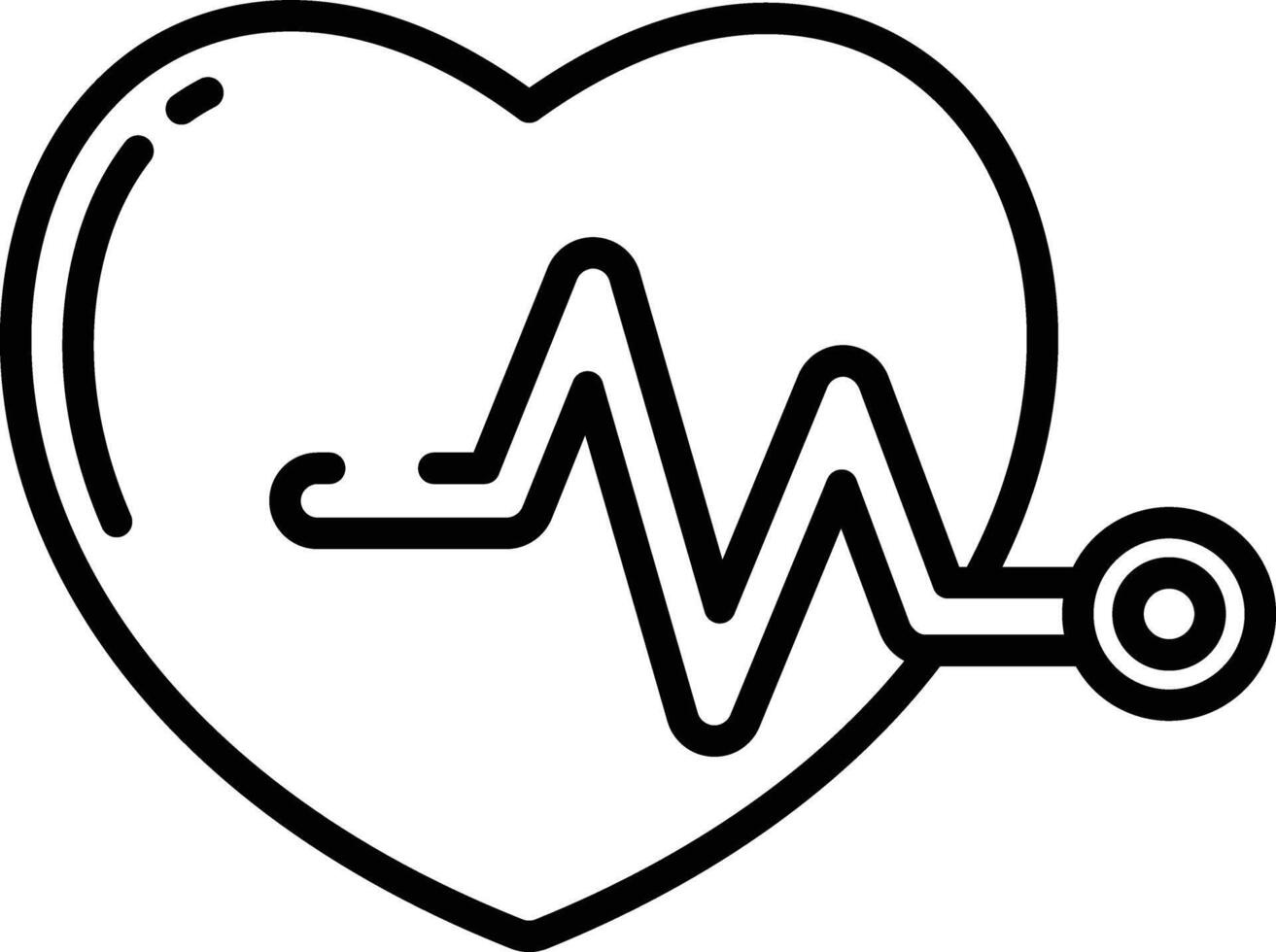 Heart Rate outline illustration vector