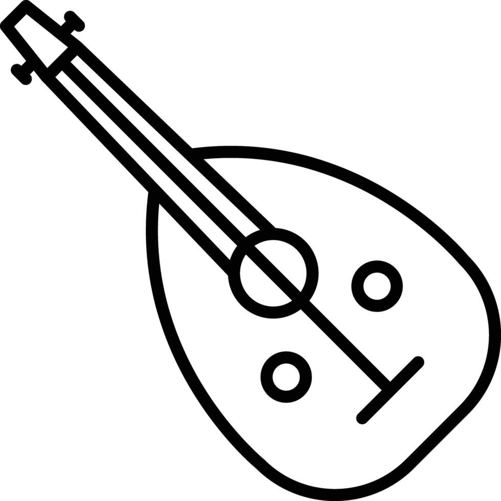 Oud outline illustration vector