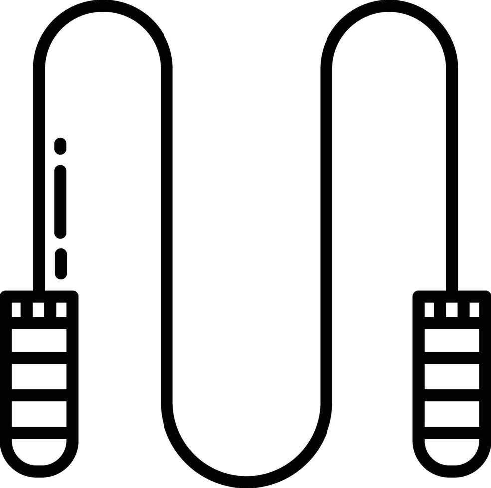 Skip Rope outline illustration vector