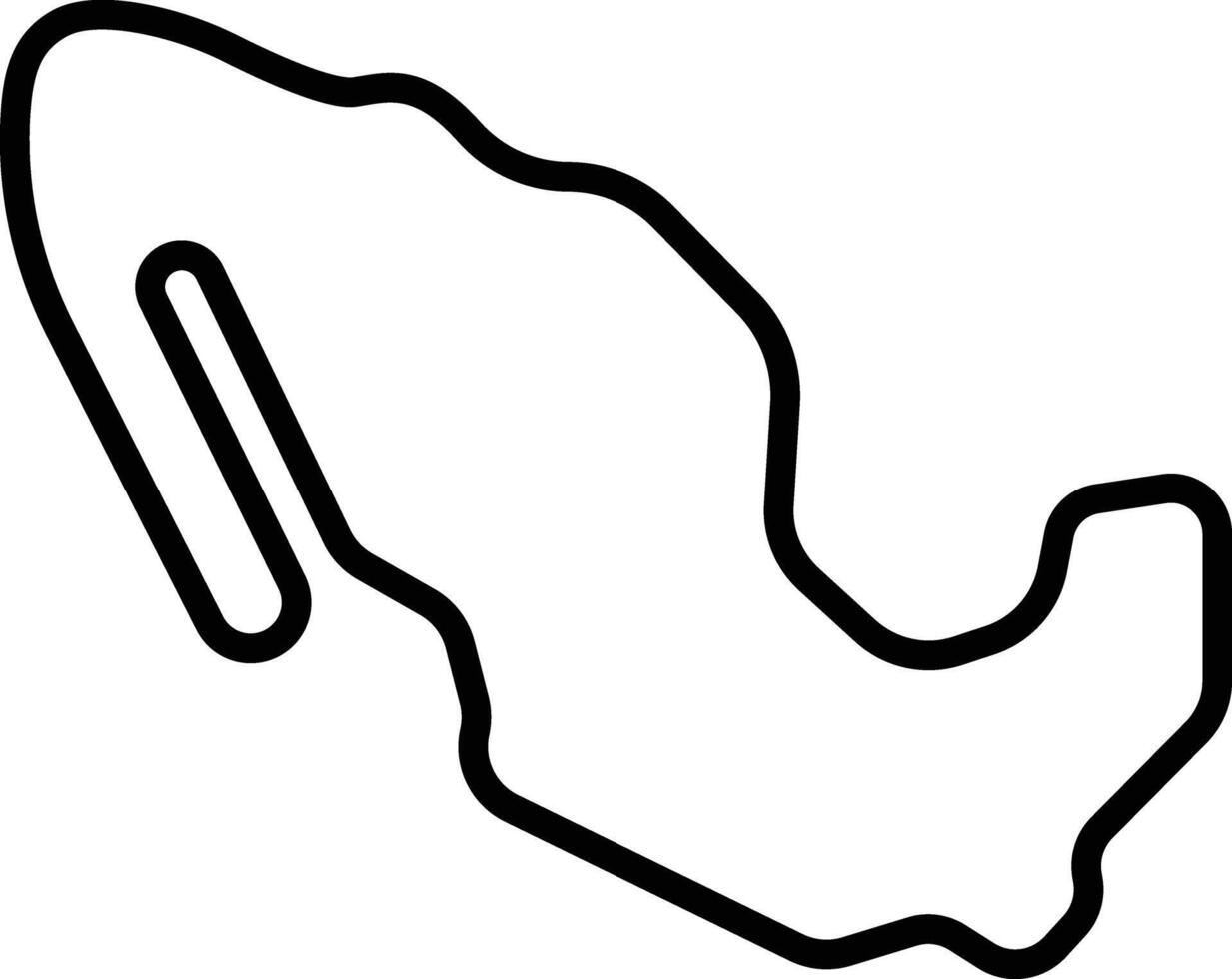Mexico Map outline illustration vector