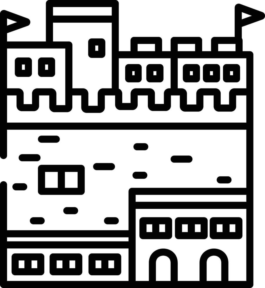 Castle outline illustration vector