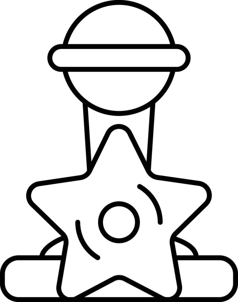 Music Award outline illustration vector