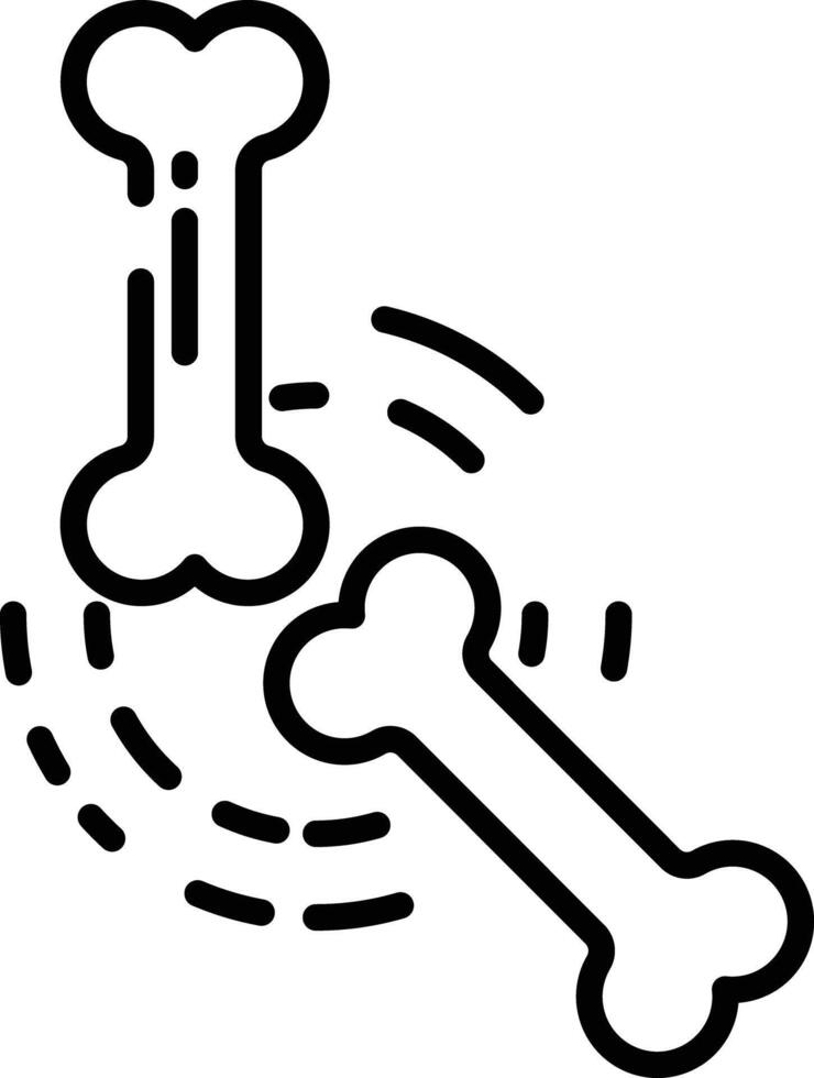 Bone outline illustration vector