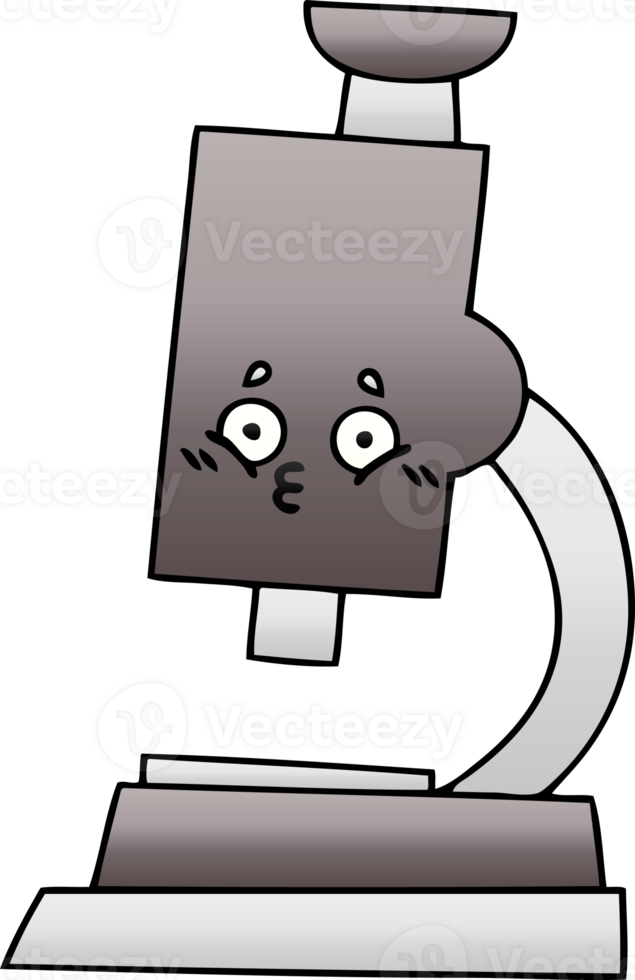 gradient shaded cartoon microscope png