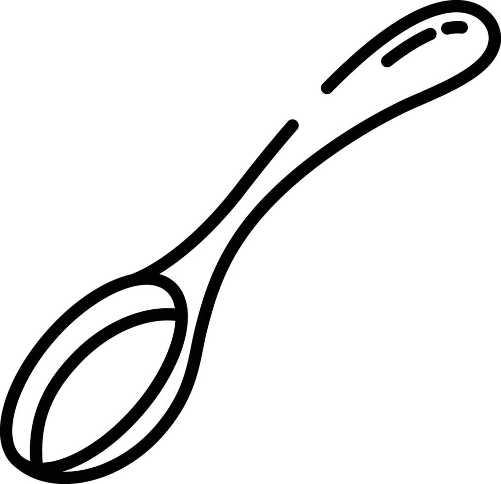 Spoon outline illustration vector