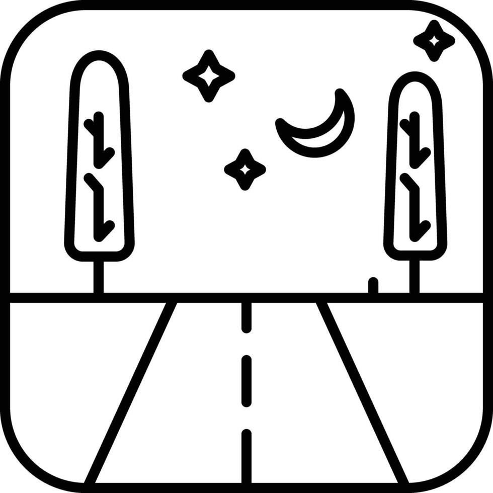 landscape outline illustration vector
