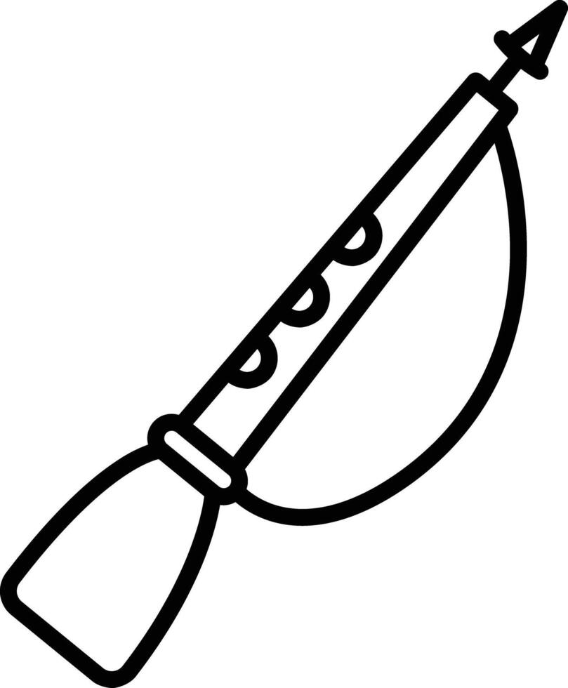 Algaita outline illustration vector