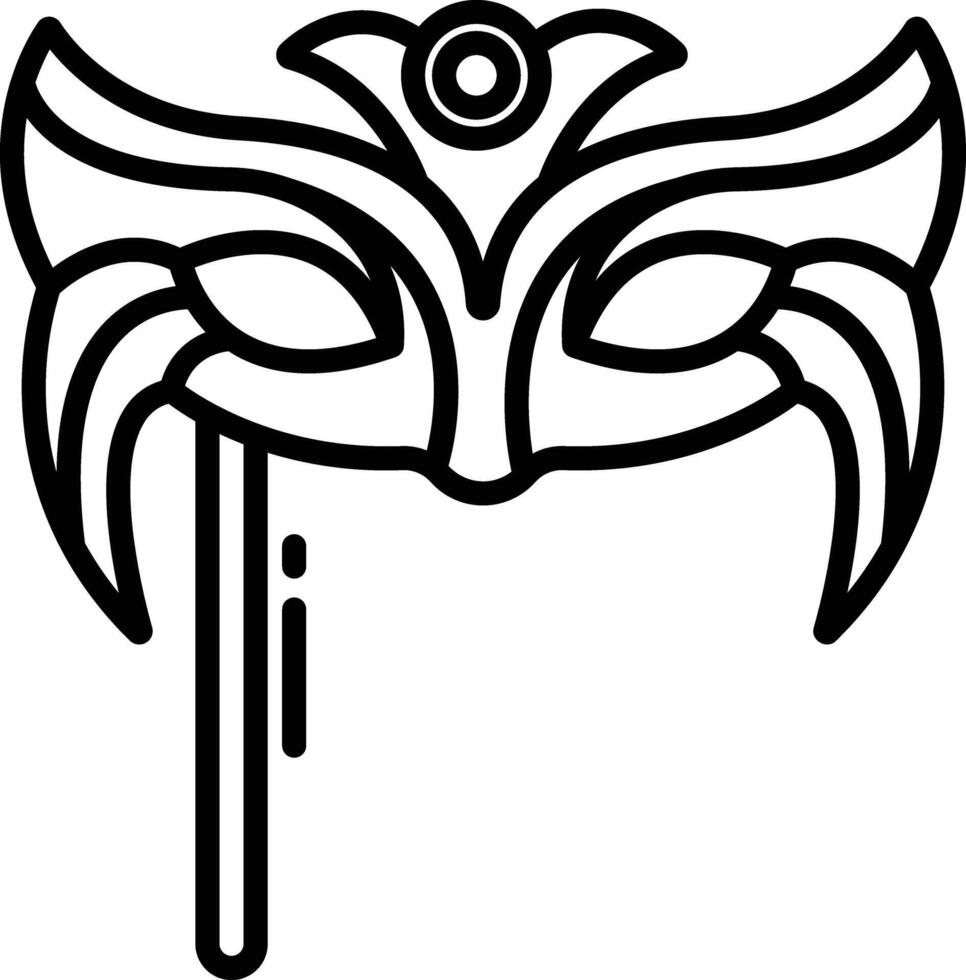 Mask outline illustration vector