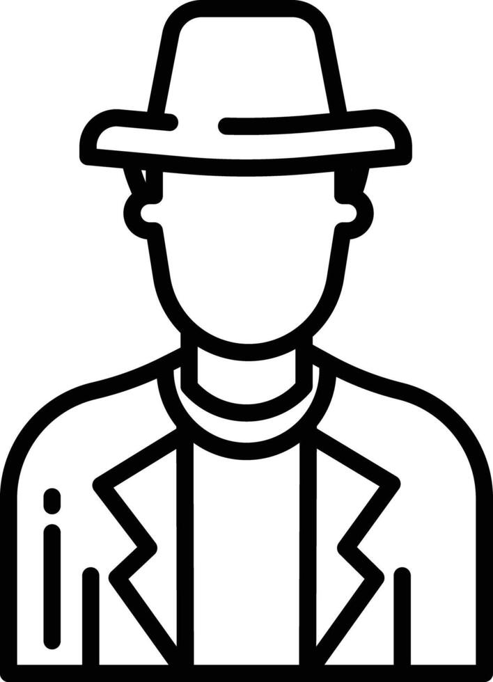 Sheriff outline illustration vector
