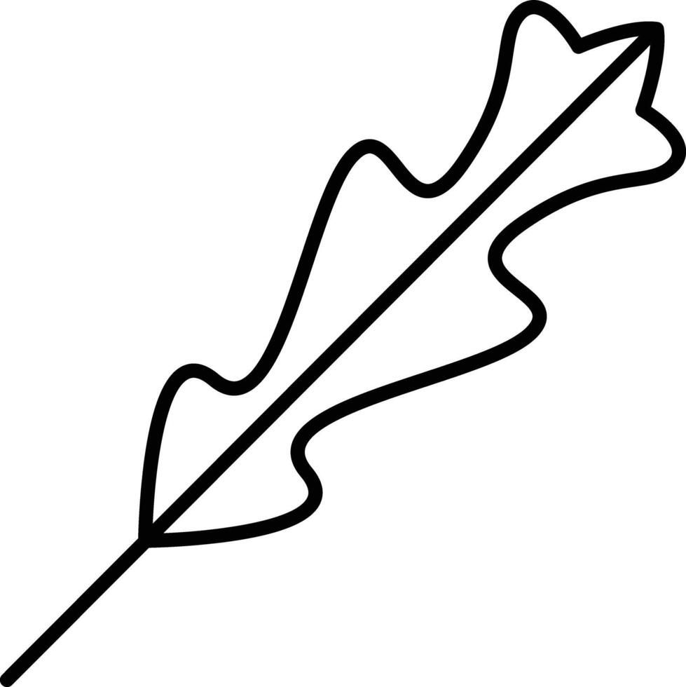 Arugula Leaf outline illustration vector