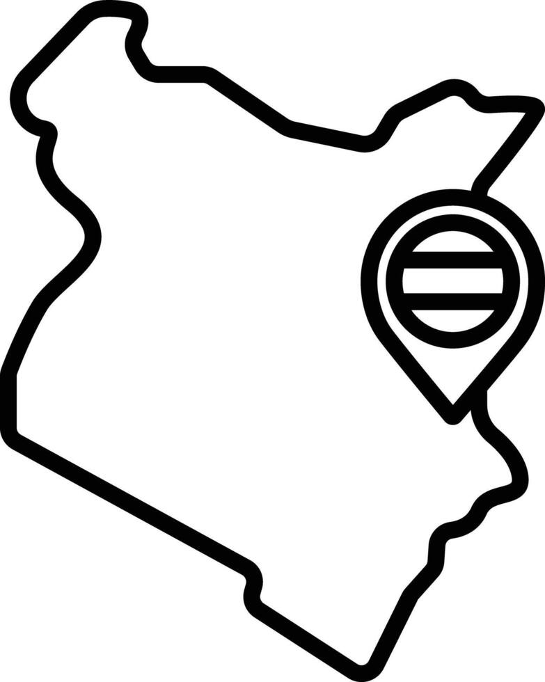 Kenya Map outline illustration vector