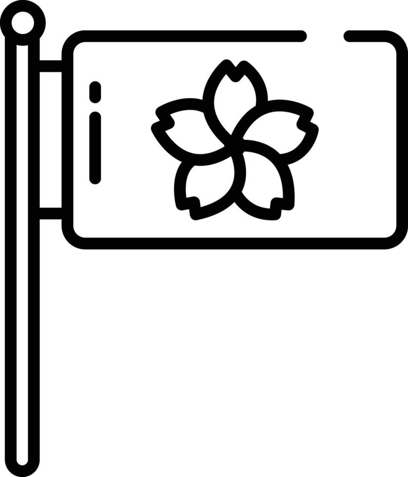 festival flag outline illustration vector