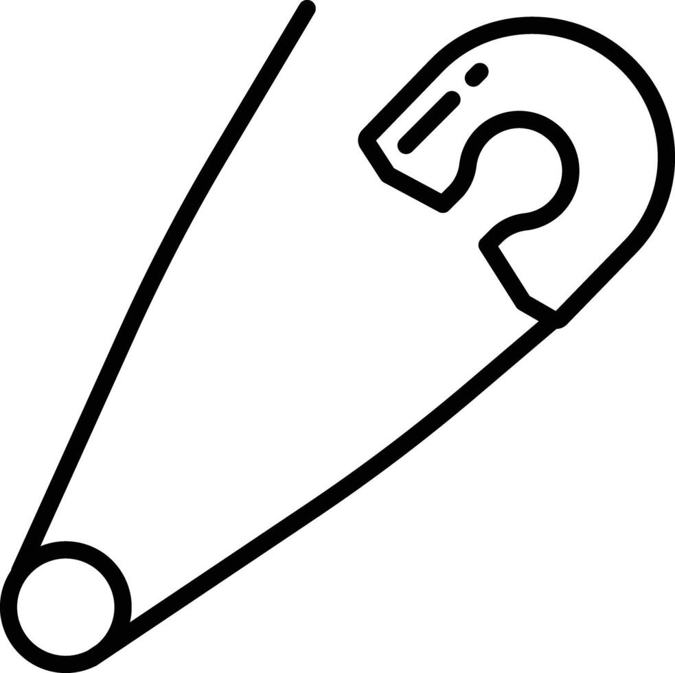 Pin outline illustration vector