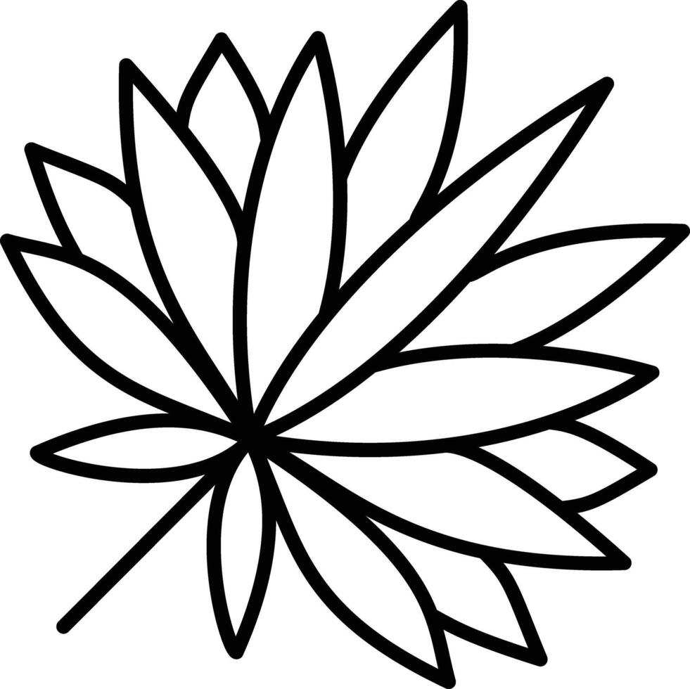 Leaf outline illustration vector