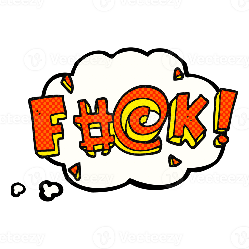 thought bubble cartoon swearword png