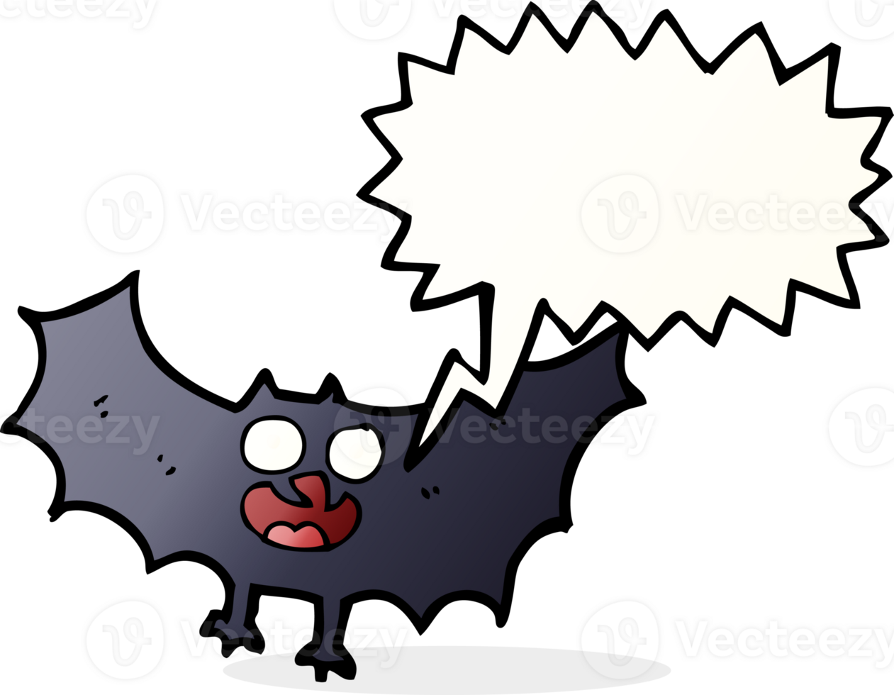 cartoon bat with speech bubble png