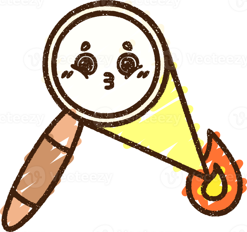 Magnifying Glass Chalk Drawing png