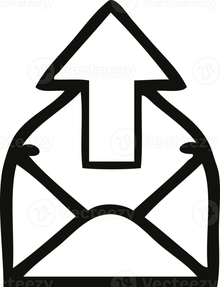 line drawing cartoon email sign png