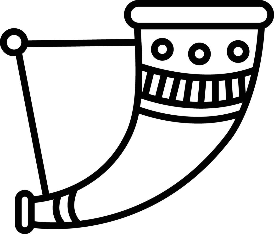 Drinking Horn outline illustration vector