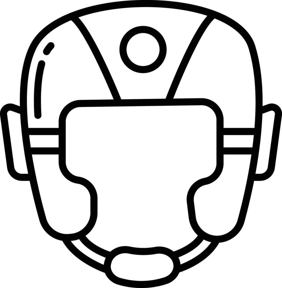 Boxing Helmet outline illustration vector