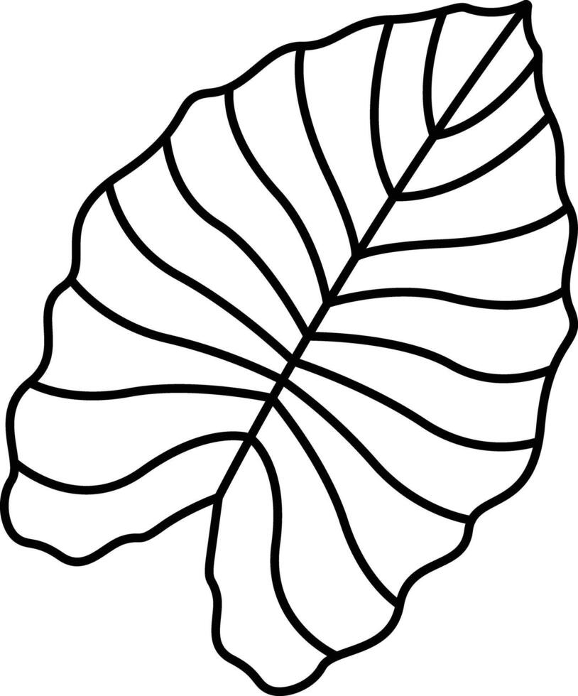 Elephant Leaf outline illustration vector