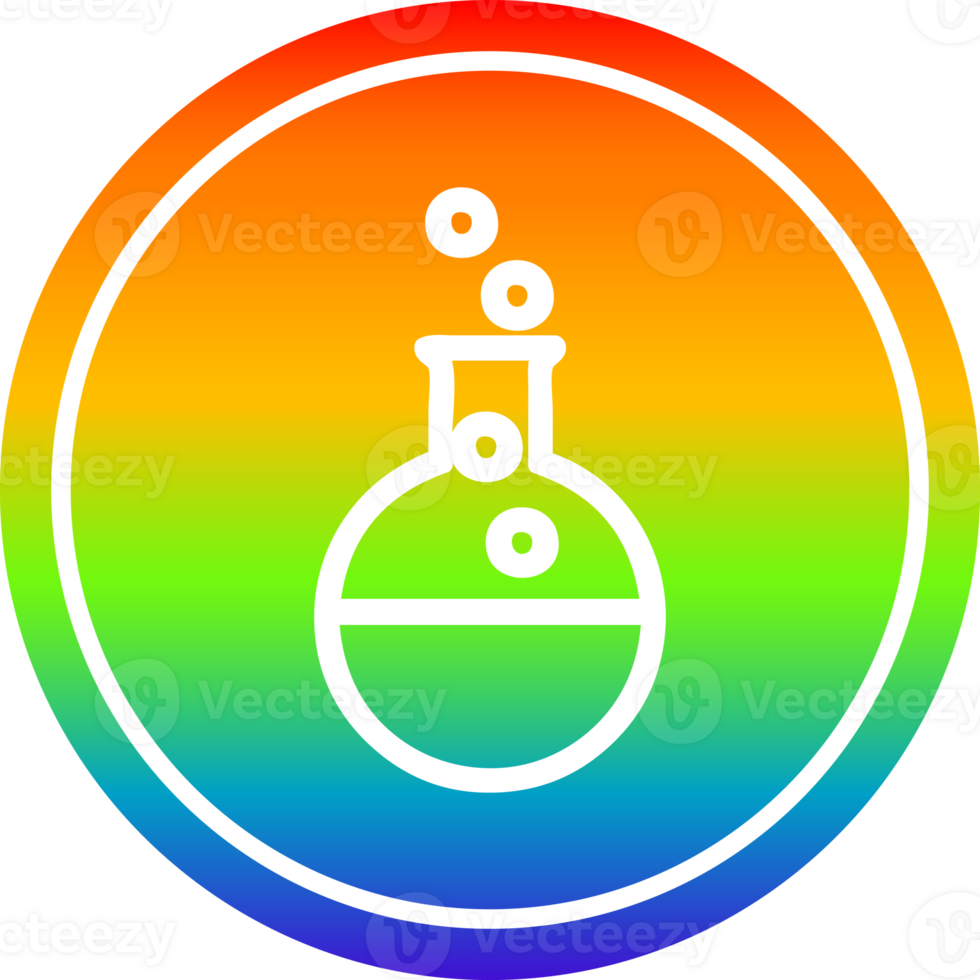science experiment circular in rainbow spectrum png