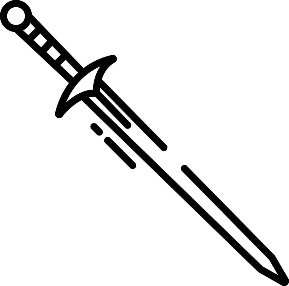 Katana outline illustration vector