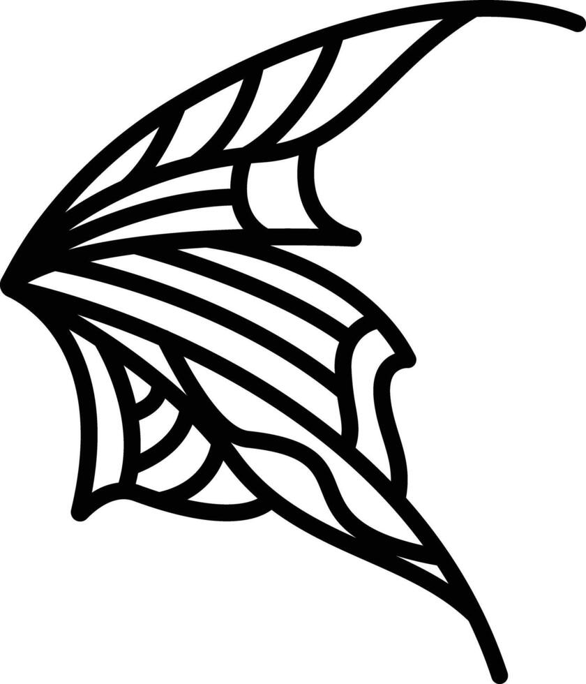 Fairy Wings outline illustration vector