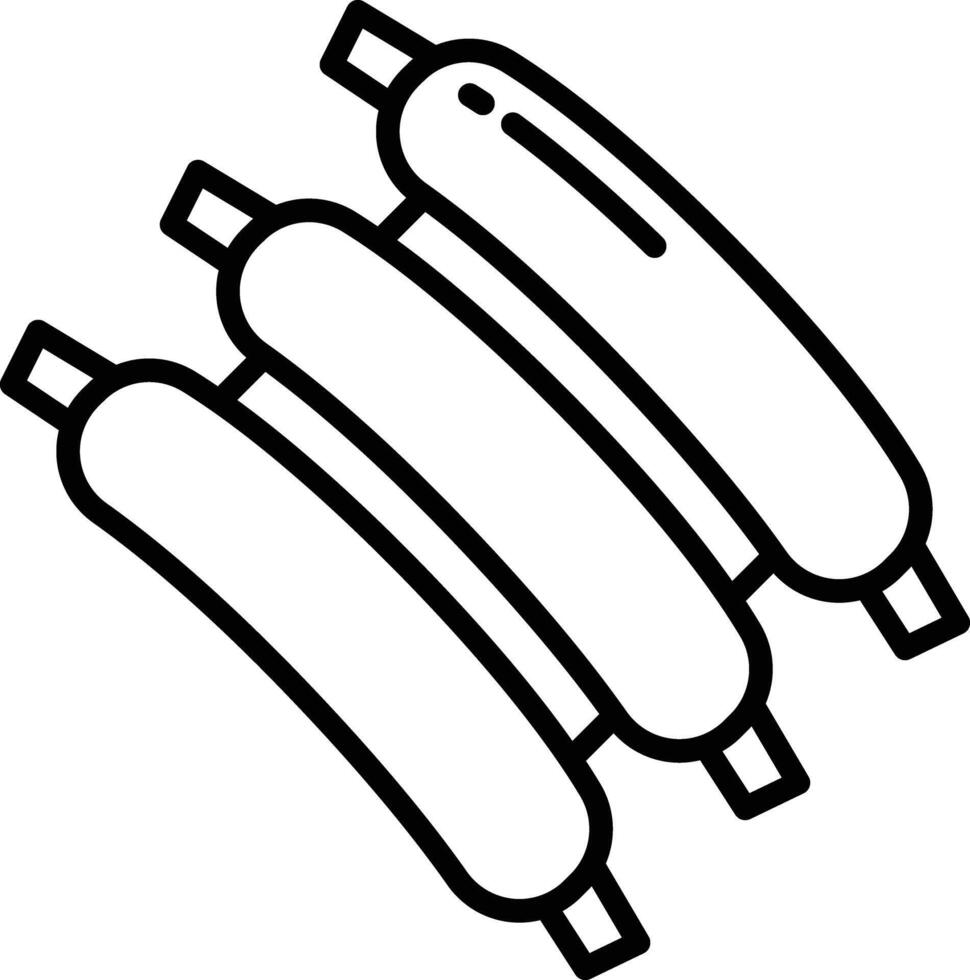 Ribs outline illustration vector
